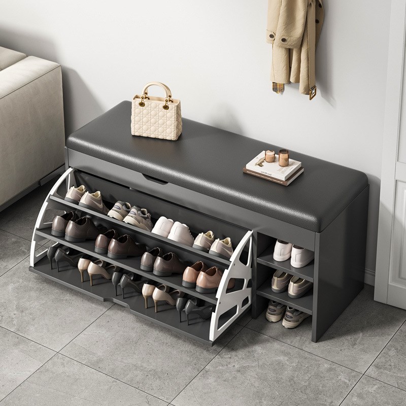 北欧换鞋凳门口入户翻斗鞋柜坐凳B一体可坐式储物鞋架进门穿鞋凳