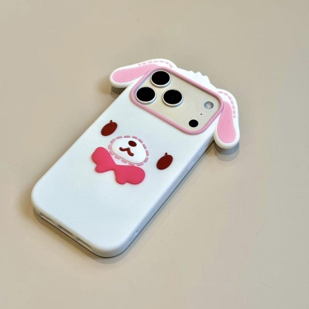 卡通立体可爱甜品兔适用iphone17promax手机壳苹果17pro硅胶17全包16promax防摔15软14女13p新15promax潮网红