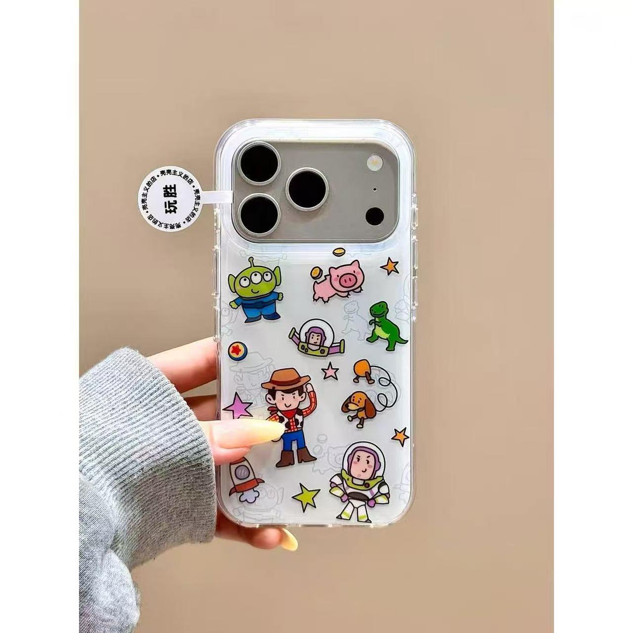软萌可爱卡通动漫玩具总动员三眼仔适用iphone17promax苹果17pro手机壳15新款16pro女双层硅胶创意防摔保护套