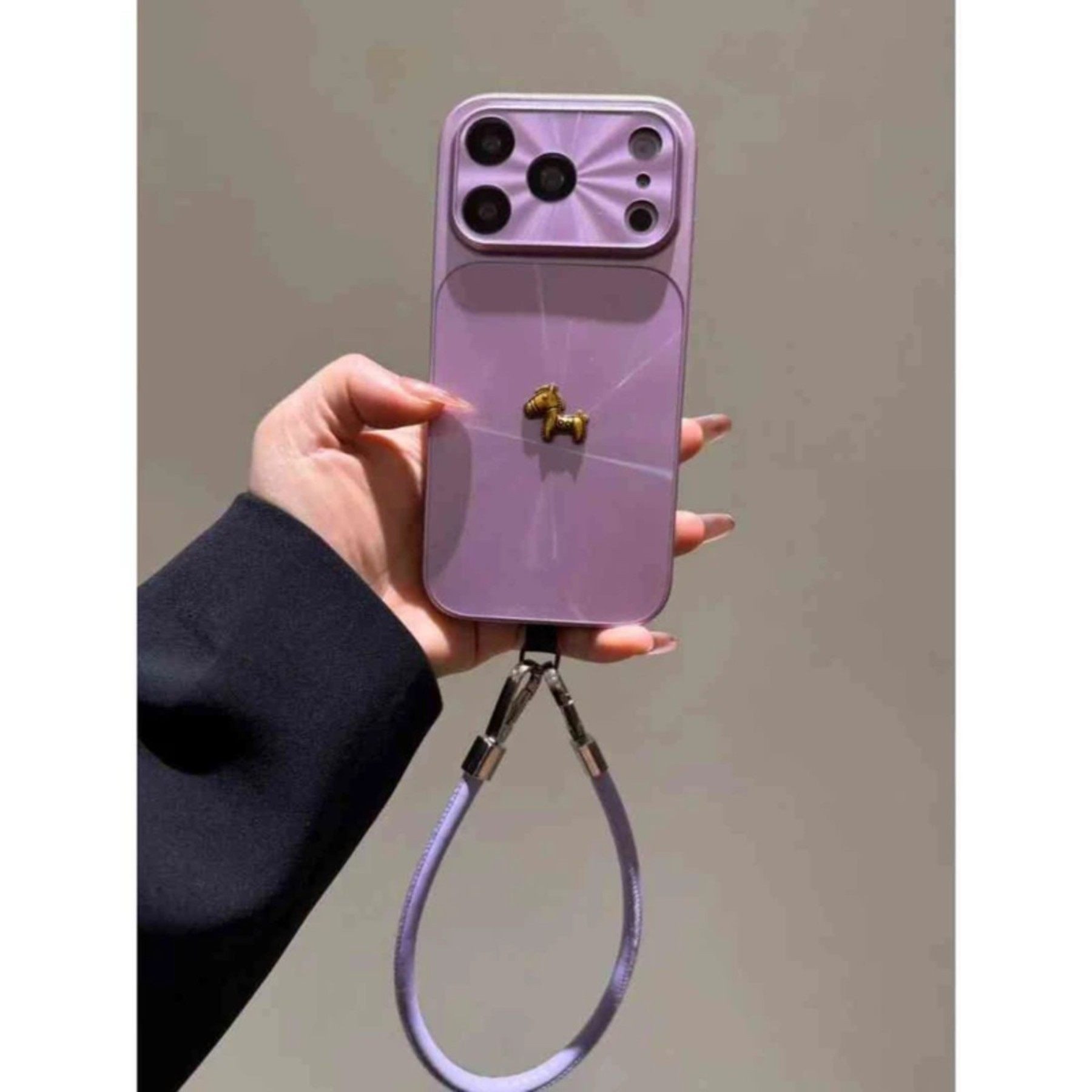 新款紫色极光小银马适用于苹果17promax手机壳iPhone16promax高级,3C数码配件,手机保护套/壳,淘宝优惠券,粉丝福利购,淘宝优惠卷