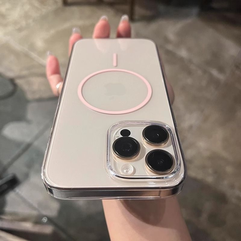 ins高级感细圈磁吸适用iPhone16pro苹果14手机壳15ProMax新款12透明13不发黄14plus男女15情侣16promax防摔套