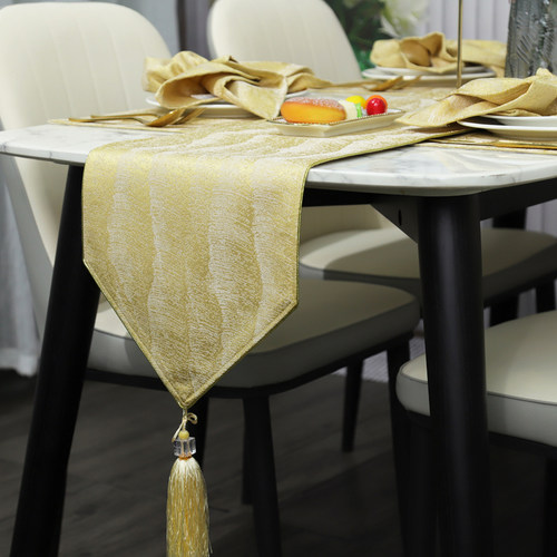速发桌旗轻奢高端茶旗茶桌布简约餐桌装饰长条桌布床旗床尾巾