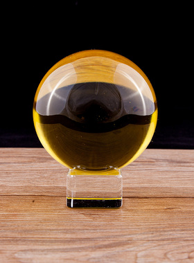 速发透晶白水晶球摆件客厅书房办摆桌水明公件装饰