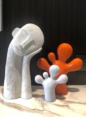 速发简约沉思者人物头柜雕塑摆件象厅电视像酒柜书房抽客艺术装饰