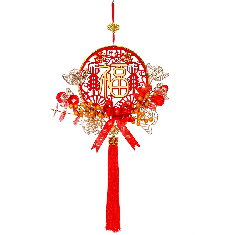 速发创意福字挂件入户门大门墙贴装饰客厅中国结挂件喜庆挂饰装饰
