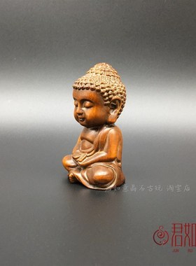 速发仿古雕宝宝佛迷你小佛祖释迦摩尼小摆件佛像小摆件古玩