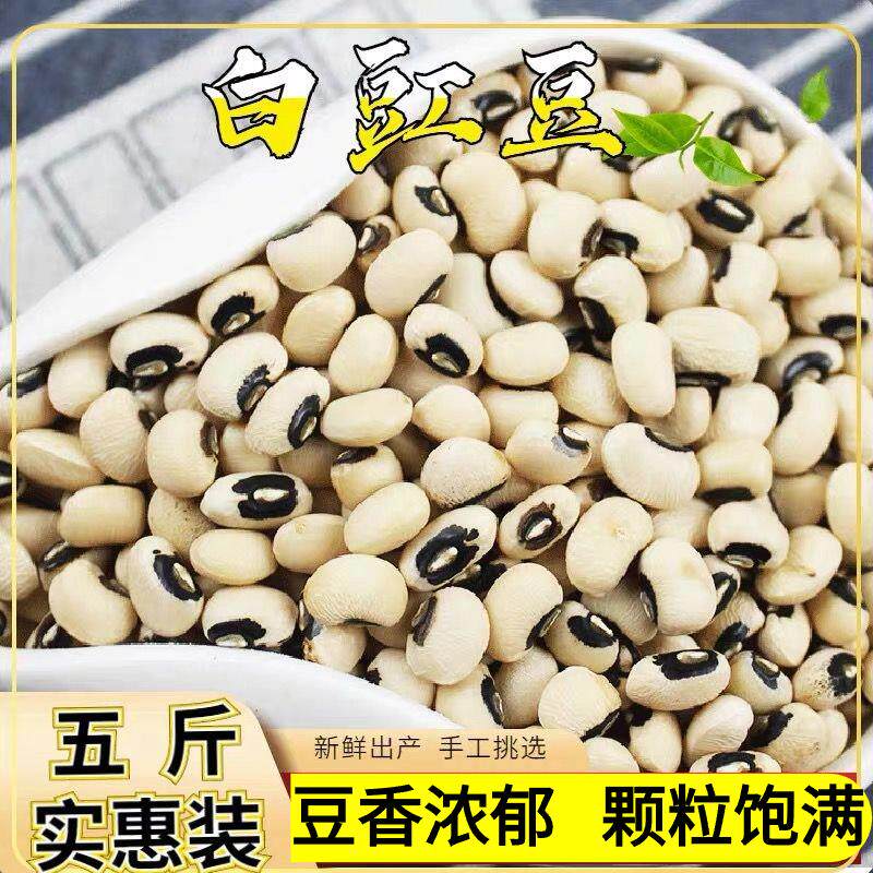 新货白豇豆5斤白眉豆 白饭豆 白豆米 豆子 豆类 五谷杂粮杂粮