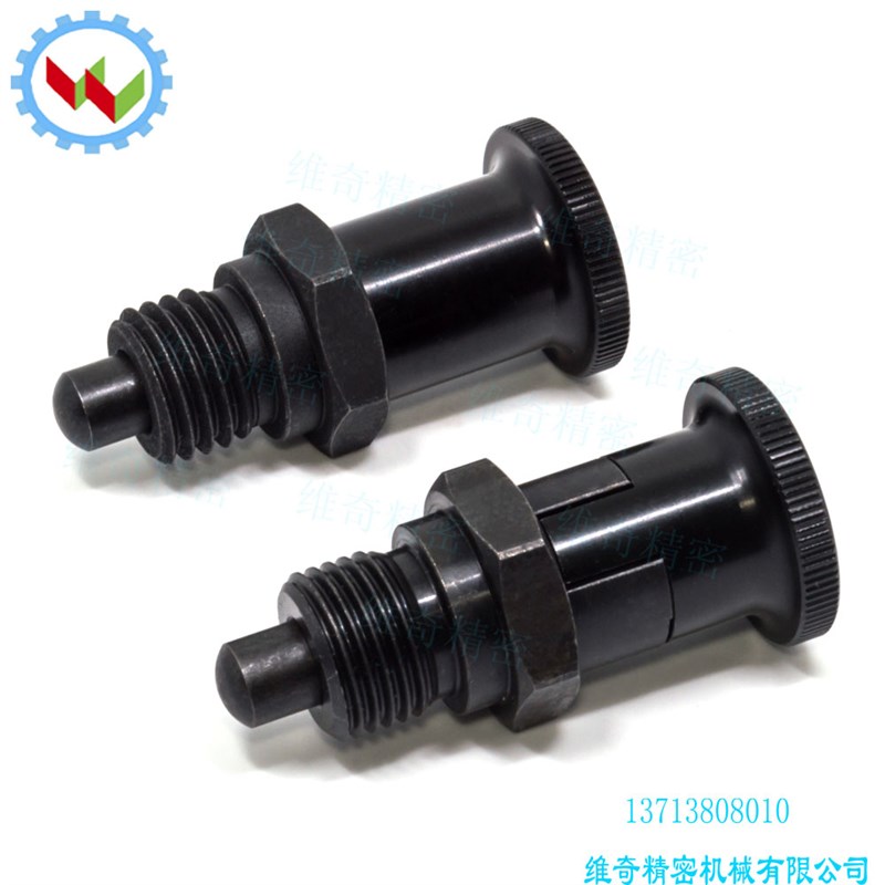 短型分度销 顶丝扣 VCN215 弹簧旋钮柱塞分割式定位柱弹簧锁销