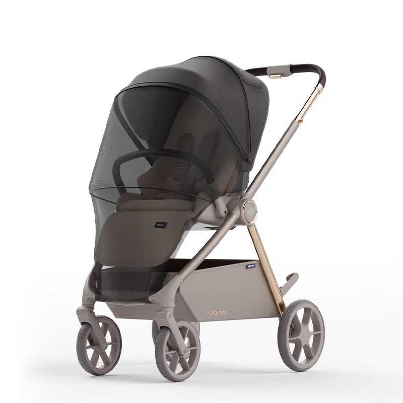 唯乐宝婴儿车蚊帐全罩式通用推车可折叠宝宝摇篮网纱防蚊罩