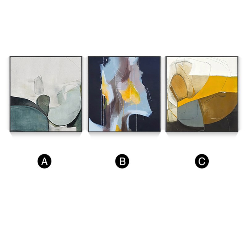 速发抽象装饰画创意几何肌理色块客厅玄关卧室沙发背景墙挂画图片