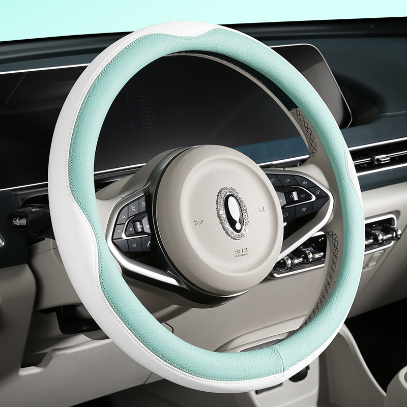 速发方向盘套适用22长ICS7C逸动5S5睿聘CS55奔奔U安-T纳帕皮车把