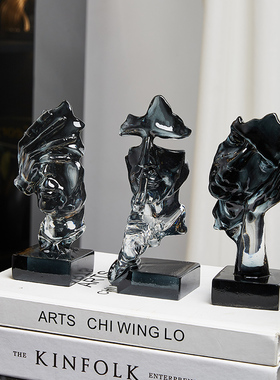 速发创意简约抽象人物奢柜电视柜酒饰摆饰轻装高档客厅玄关办公室