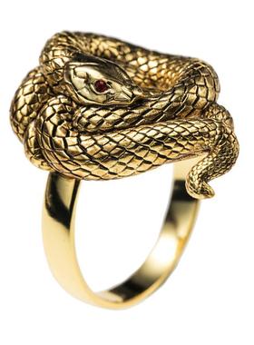 1155 星辰铸造黑暗之魂游戏周边贪婪金蛇戒指小众设计精致复