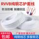 标纯铜RVVB2芯0.5 2.5平监控白护套平行线家装 0.75 1.5 电缆 国