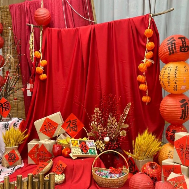 国庆节幼儿园环创布置红色系布幔场景背景元旦新年元宵纸灯笼装饰,节庆用品/礼品,节庆布艺用品,淘宝优惠券,粉丝福利购,淘宝优惠卷