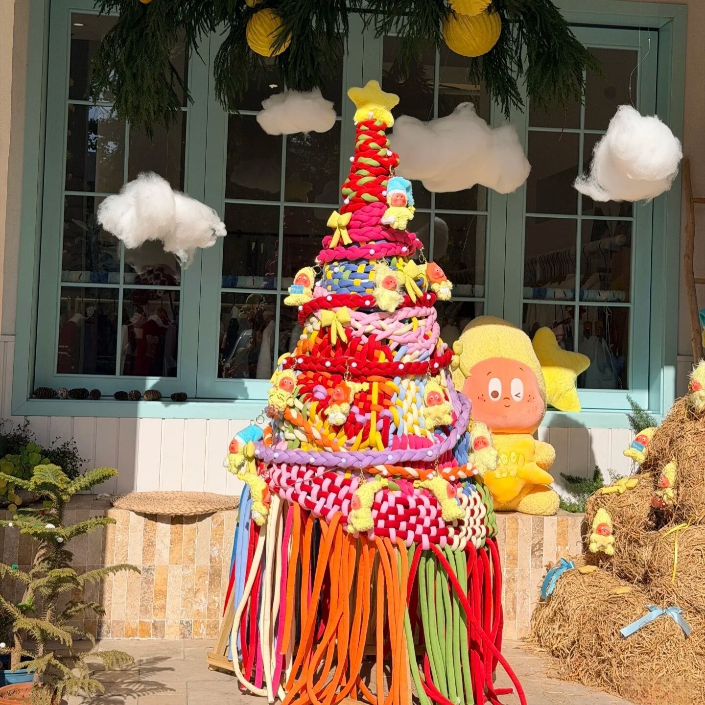 元旦春节超粗冰岛毛线圣诞树装饰