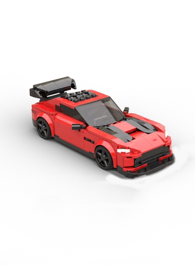 宝乐鹿-国产定制AMGGT黑色系列F12023安全车拼装积木益智玩具礼物