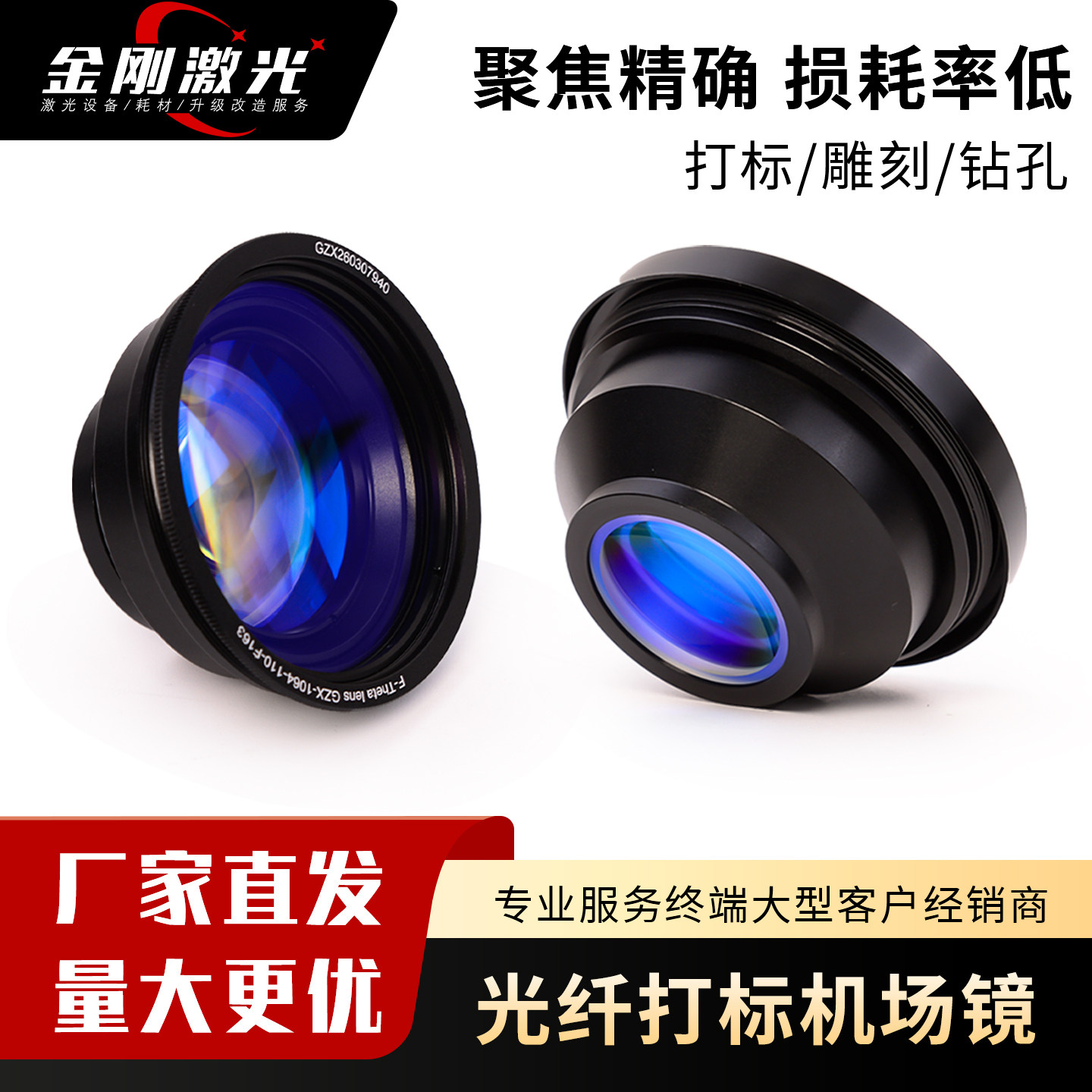 光纤激光打标场镜激光透镜图片