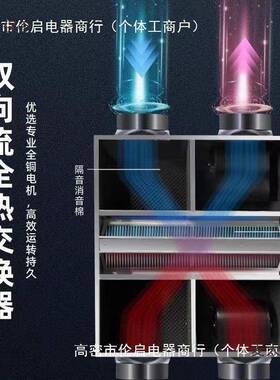 UPG新风系统商用家静音全热用交排换器双向流新风机送一新体风麦