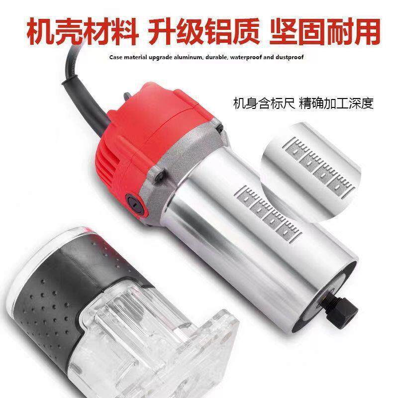 倒新款工边机二修合一开槽机开孔雕刻木铣铝塑板可429装小锣机大