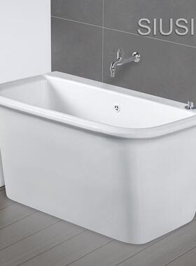 3落地l式瓷阳台TRZ白色洗拖布池墩布池拖布盆拖陶把池拖把拖把盆y