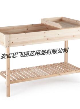 飞园艺花庭院种植花腐户外木制防园花车庭院思车轮FBL公园车轮花