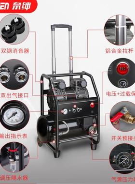 奈绅空静压机小型高压气泵20V51474空气压缩音机大2功率喷漆木工