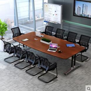 家简直供约员会议桌现代职椭厂圆形办公桌简易自选洽谈桌电脑长桌