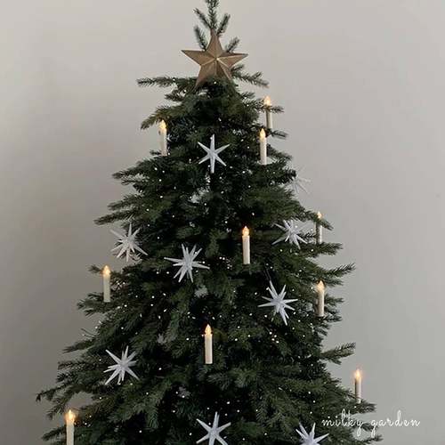 圣诞蜡烛韩系圣诞树饰房电子蜡烛灯博主e间氛装围布置milkygar979