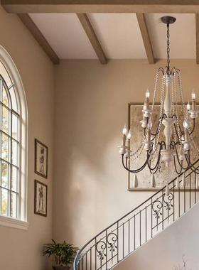 创意美木式乡村法式田园艺吊灯客厅餐厅卧室服宿店装民IXT吊灯