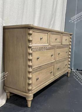 美式轻奢白蜡木F76877H8主.卧欧式双床人床18米小户型法式复木古