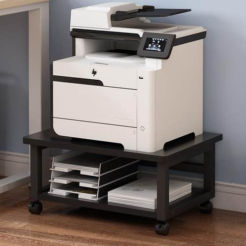 7K桌下打印带机置架办公落地轮可移动办公文物F768S857件收室纳复