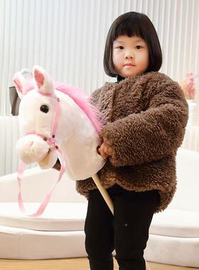 头热马卖棒玩具无品牌/hobbyhorse儿骑行棍创意童带音乐木头出口