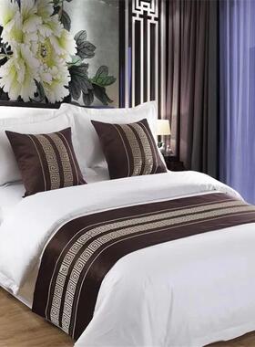 纯色单简约客房布草酒白色店床PYK被套60贡S缎纯棉床上用品套件