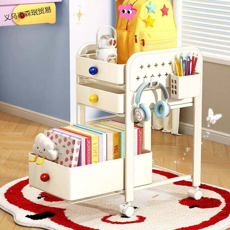 小天地鱼书包置LMG物架多层家用落地学生下滑轮桌纳书本收可移动,电子元器件市场,其它元器件,淘宝优惠券,粉丝福利购,淘宝优惠卷