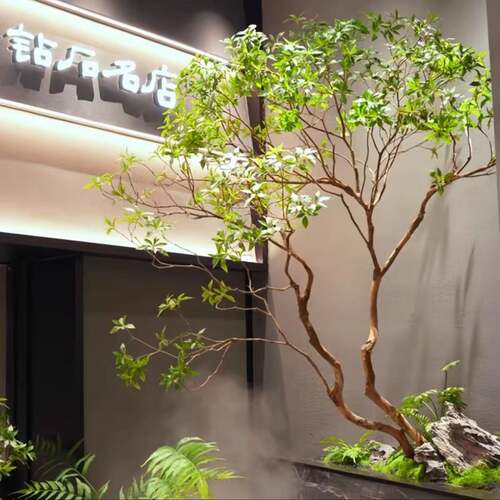 造高端仿真马假醉木植物造景室内楼FKI梯口装饰绿橱窗仿生植大型