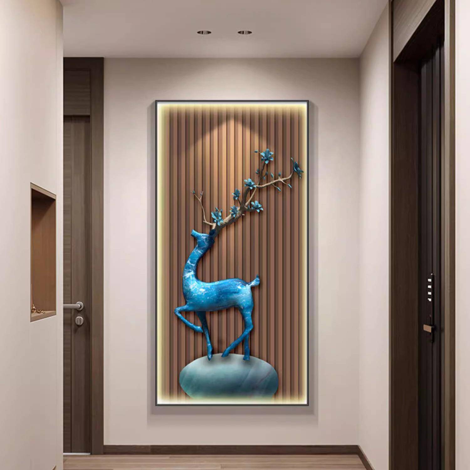 2简025入户玄关过饰画现代轻奢高档进门走廊道HM-087墙挂画大装气