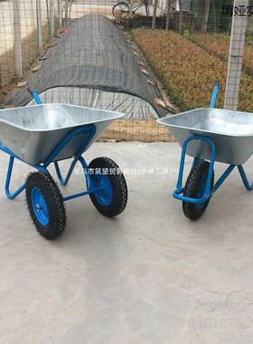 A独小推工地用沙土建筑翻斗垃圾搬农运花无品牌/园轮人力车双轮手