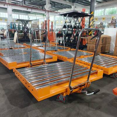 尔夫350AMDkg移动式平台车手动脚踩模具普平台滚筒辊轴风琴罩降升