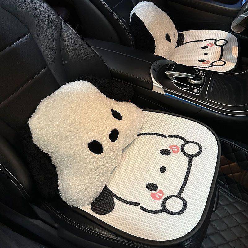 车坐垫四汽季冰丝可爱通通车载卡座椅SZdHhYAx套车垫帕恰狗用坐垫