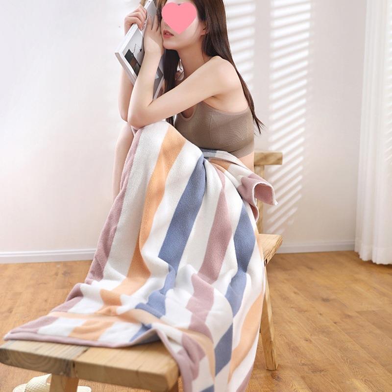 家用纯棉全棉吸水大人高端20女25款BEZ90x80浴巾超大特大号裹新巾