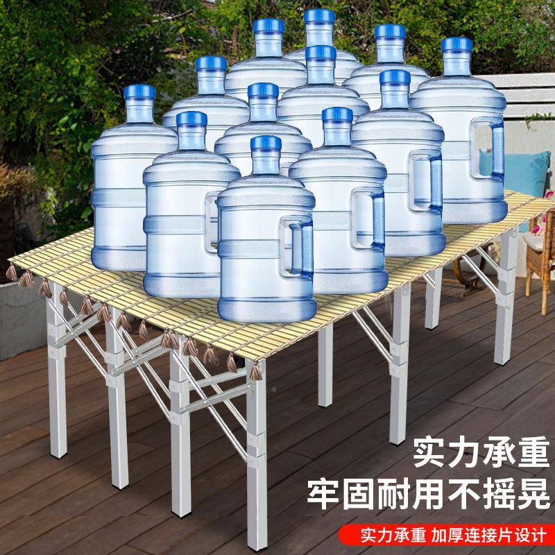 摆地摊竹席晾晒帘折叠货架竹竹片竹帘子折968叠竹子地摊竹架桌子
