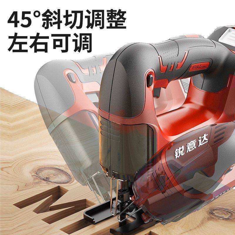 锂电曲线锯木工多功能电锯小型电动工具手提线锯往复锯木板切割机