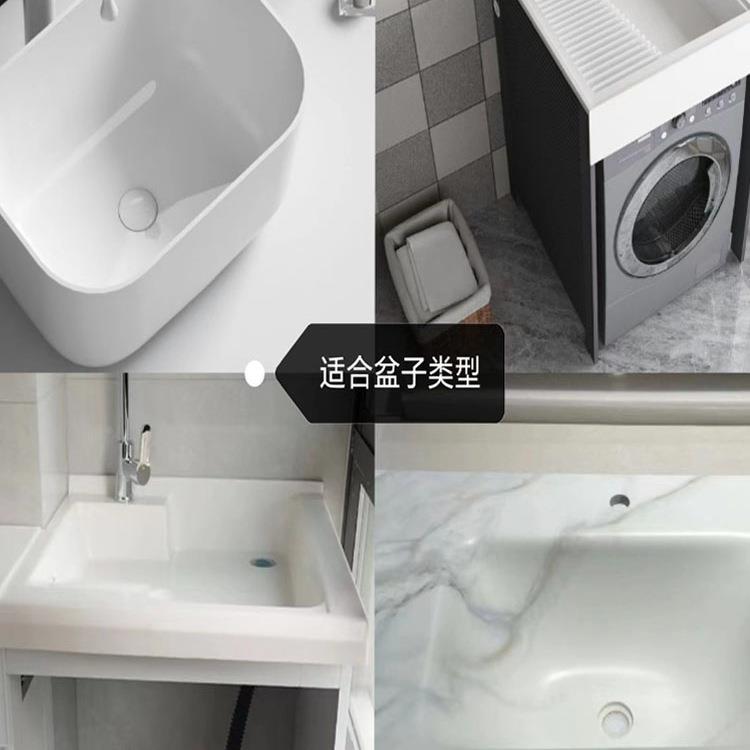 台直上盆洗衣岩板热弯盆下水短矮角008排水管省空间防臭下水器