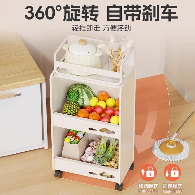 小推车置物架学生书包收纳神器桌下带轮子可移动家用办公室收纳架
