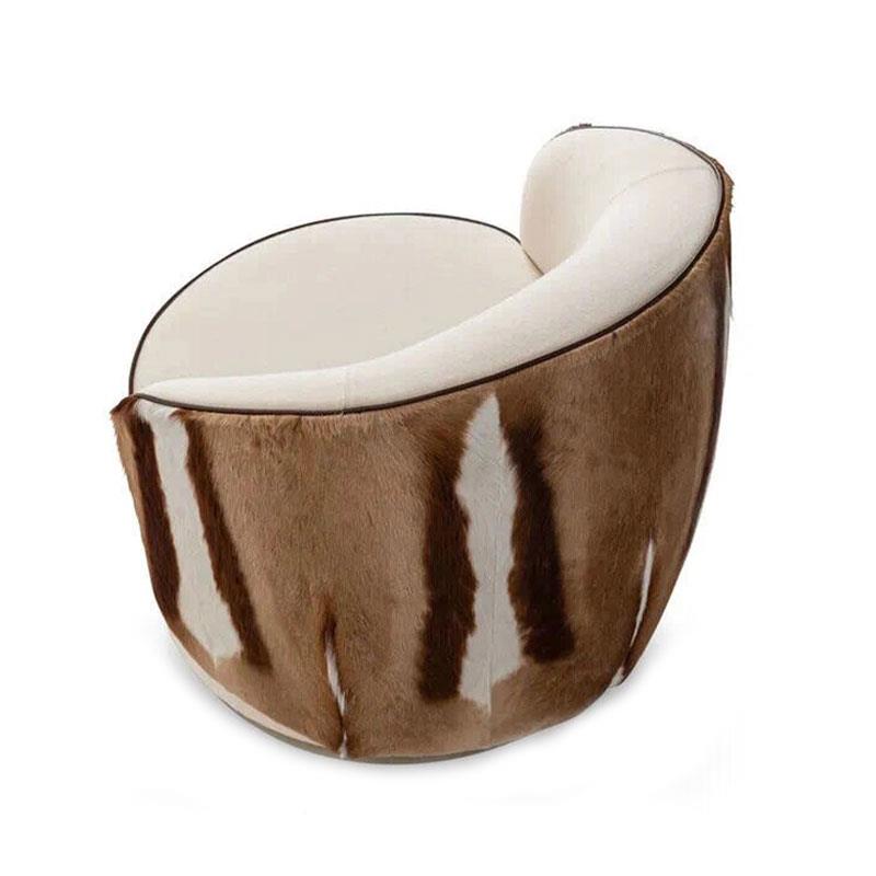 意式轻奢沙单发椅简客约厅家用人旋转闲休椅别墅F7755TH6大平层洽