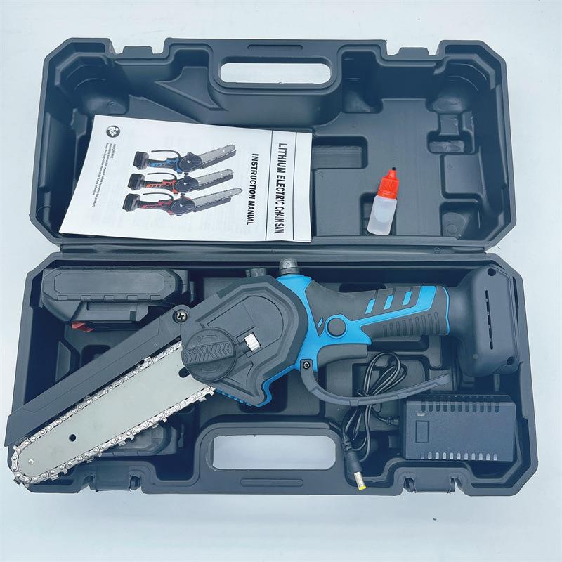 新数显电链锯无刷充YNQ电锂式单手迷锯家用手持电锯户外伐木你款