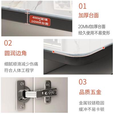 茶几客厅家用2025新款板户型桌子现代简约岩电小视柜合组MXT玻璃