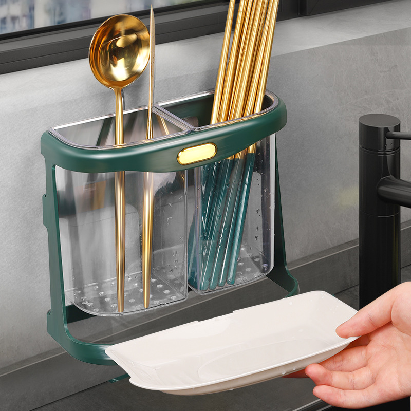 筷子筒高颜值网红筷子笼轻奢台面壁挂式家用厨房置物架快子筒娜幽