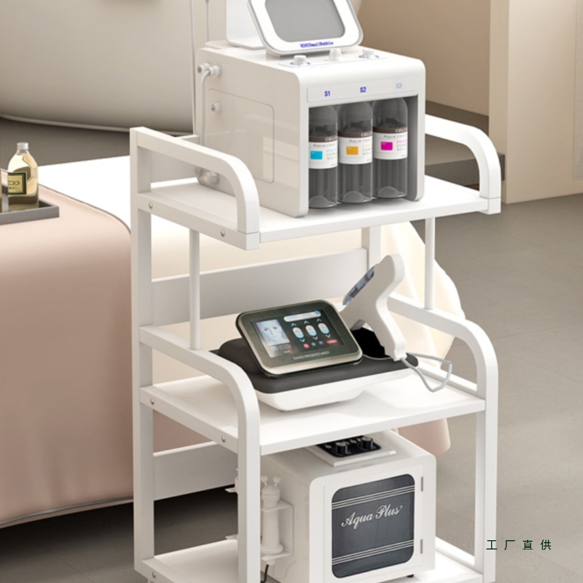 美容仪器专用推车美容推车仪器推车光谱仪小推车小气泡推车可移动